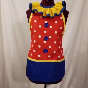 In Stock Clown Apron - Red with dot