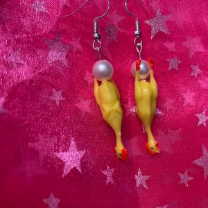 Rubber Chicken Earrings